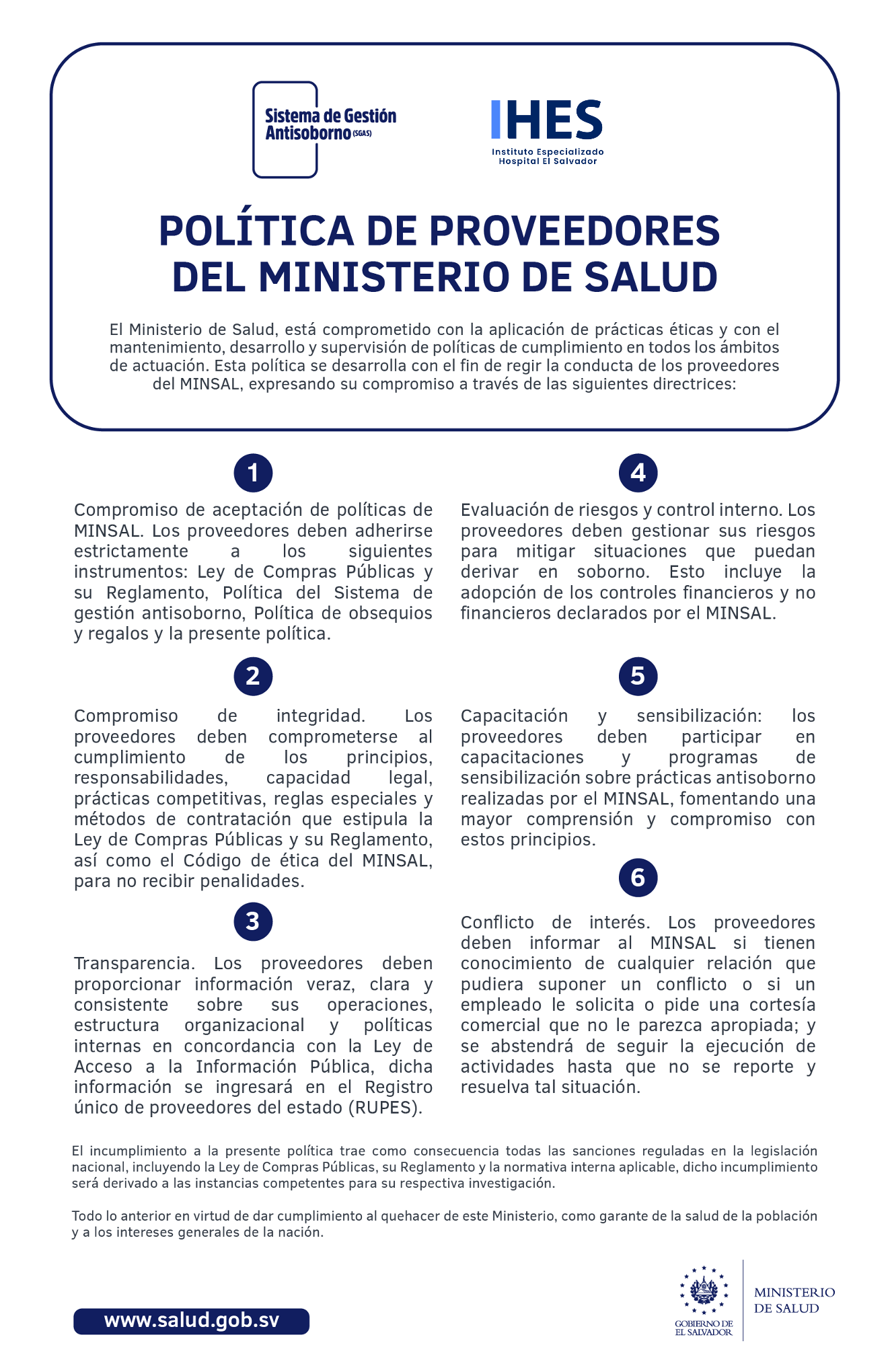 Política de Proveedores