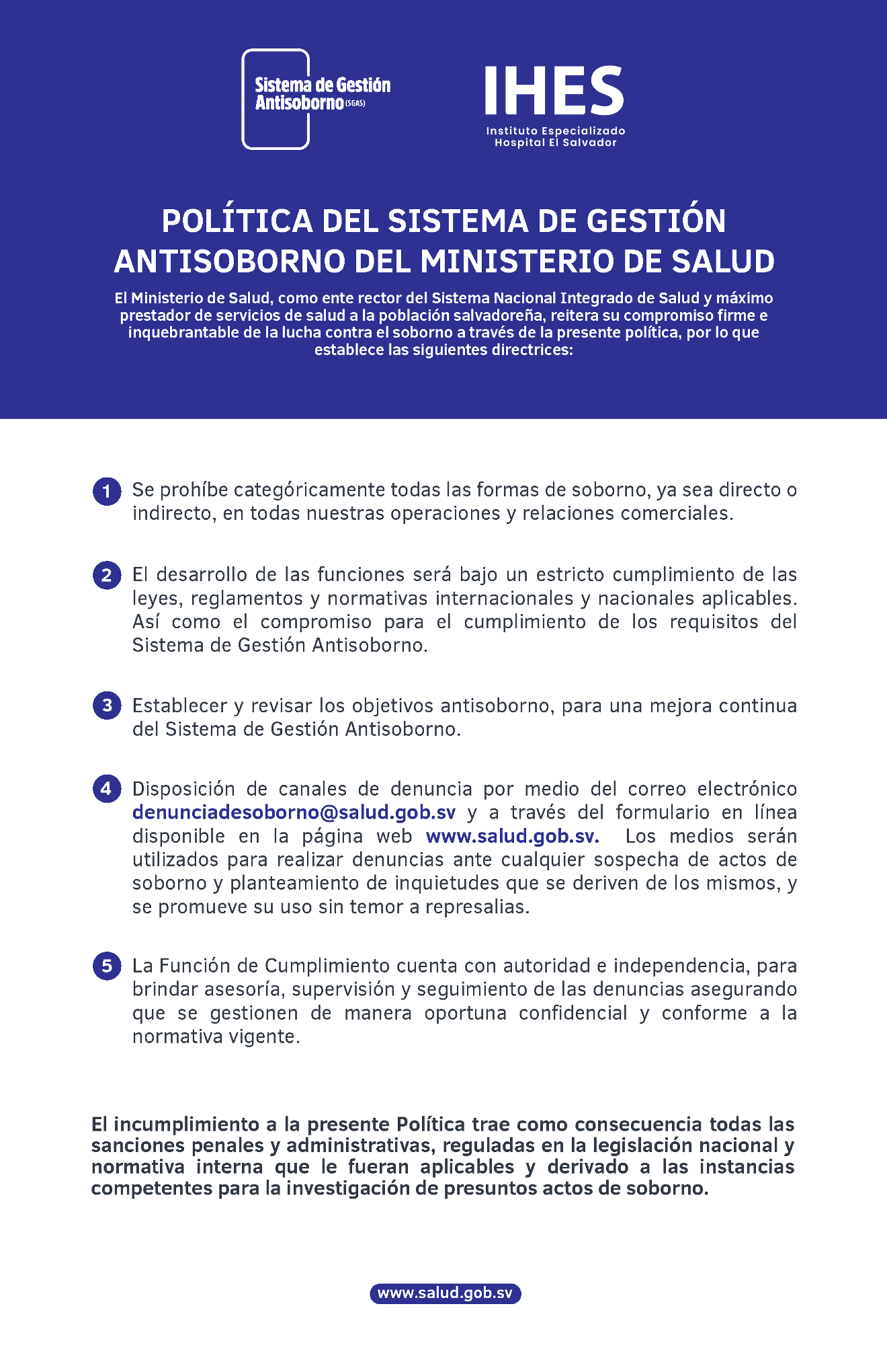 Política del Sistema de Gestión Antisoborno